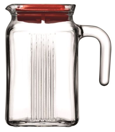 Кувшин 0,6 л. d=78 мм. h=140 мм. с красной крышкой Фриго /6/432/