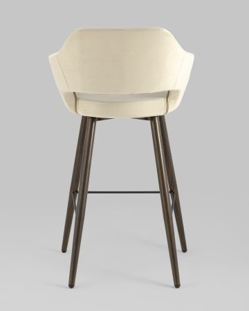 Стул барный Саймон велюр бежевый