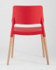 Стул BISTRO красный пластик ножки из дерева