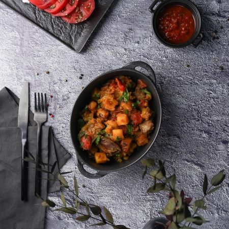 Блюдо овальное 18,5*15 см h5,3 см 850 мл с ручками Smooth Black Raw Stellar P.L. Proff Cuisine [4]