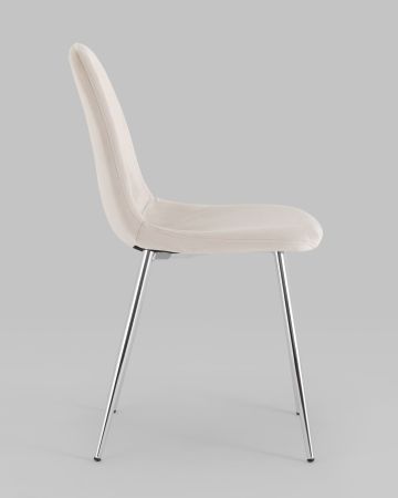 Стул Валенсия SN велюр бежевый хромированные ножки