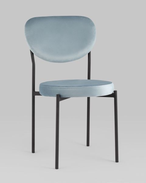 Стул Барбара NEW велюр серо-голубой