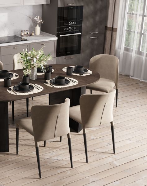 Стул Лори велюр бежевый