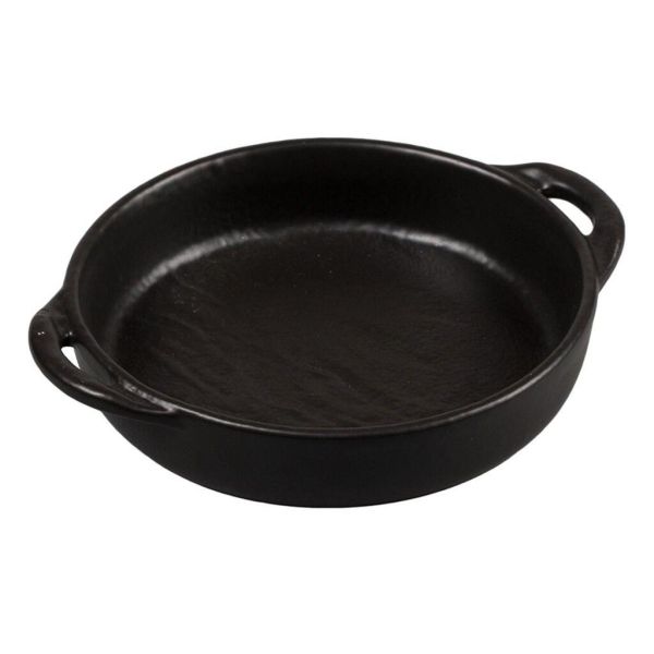 Блюдо круглое 18 см h4 см 570 мл с ручками Smooth Black Raw Stellar P.L. Proff Cuisine [4]