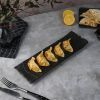 Блюдо прямоугольное 33*11 см h2,5 см с бортом Side Up1 Black Raw Wood P.L. Proff Cuisine [3]