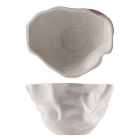 Салатник 450 мл 13*11 см h8 см овальный Crumpled Style белый фарфор P.L. Proff Cuisine [4]