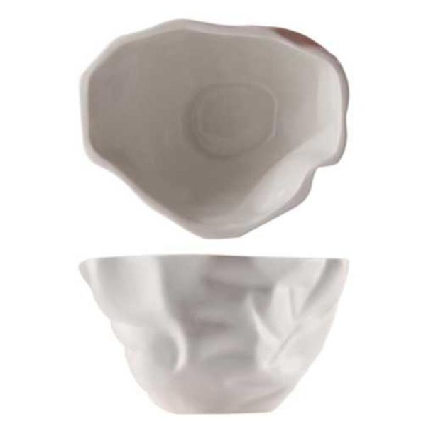 Салатник 450 мл 13*11 см h8 см овальный Crumpled Style белый фарфор P.L. Proff Cuisine [4]