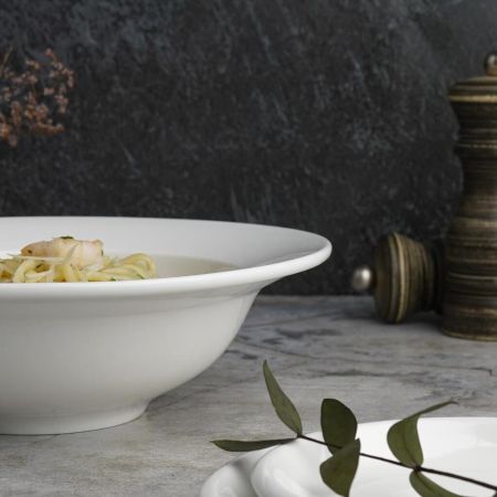 Тарелка глубокая 500 мл d 21 см h6,5 см белая фарфор P.L. Proff Cuisine [4]