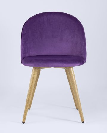 Стул Лион велюр с ромбами лиловый