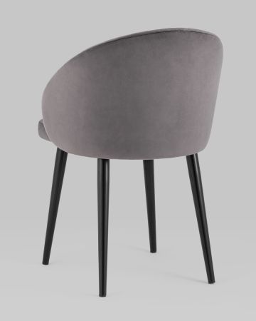 Стул с подлокотниками Брюссель велюр тёмно-серый