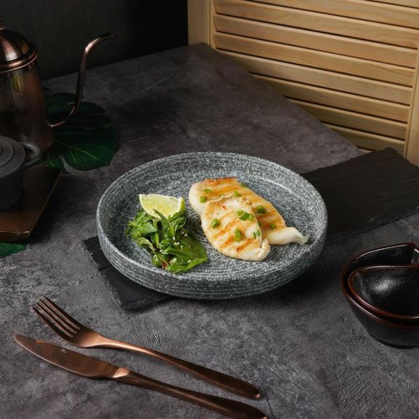 Тарелка с бортом 23 см h3 см глазурь Glossy Stone Untouched Taiga P.L. Proff Cuisine [1]