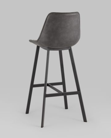 Стул барный TEXAS экокожа серый