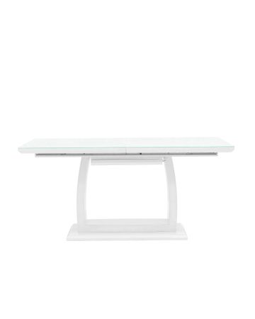 Стол обеденный Орлеан раскладной 160-215*90 глянцевый белый