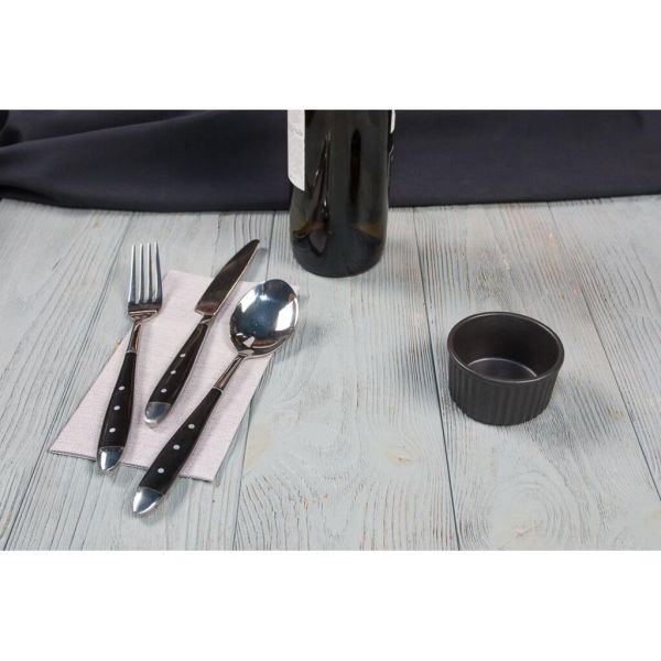 Соусник  90 мл d 7 см h4 см круглый фарфор Рамекин Black Raw Stellar P.L. Proff Cuisine [12]