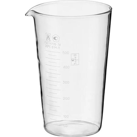 Мензурка (мерный стакан) 500 мл ГОСТ 1770-74 КЛИН Россия