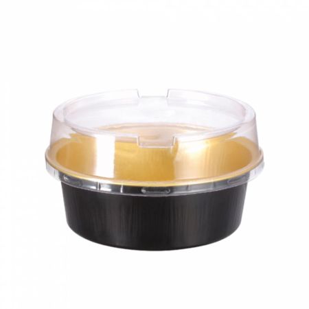 Форма для выпекания 150 мл, 9,3 см, 100 шт, алюминий, черный/золотой, без крышки, Garcia