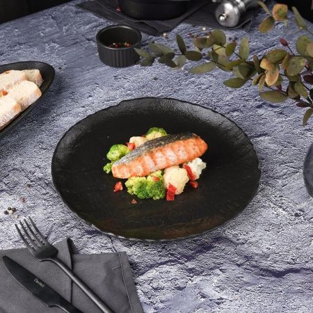 Тарелка d 26 см Uneven Side Black Raw Stellar P.L. Proff Cuisine [3]