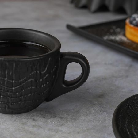 Кофейная пара 100 мл d 7 см h5,2 см Black Raw Wood P.L. Proff Cuisine [6]