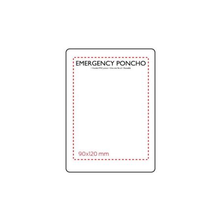 Дождевик-пончо красный, PE 0.02 мм