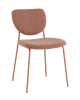 Стул обеденный Gigi коричневый букле розовые ножки