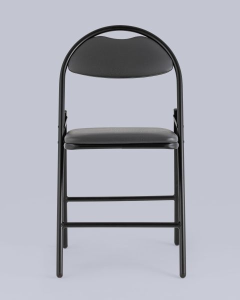 Стул складной Hagen экокожа серый каркас черный