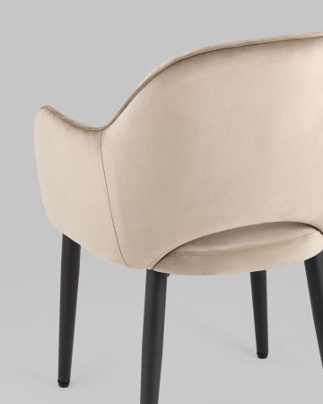 Стул Венера диамант велюр шампань с подлокотниками