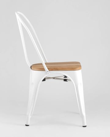 Стул TOLIX WOOD белый глянцевый