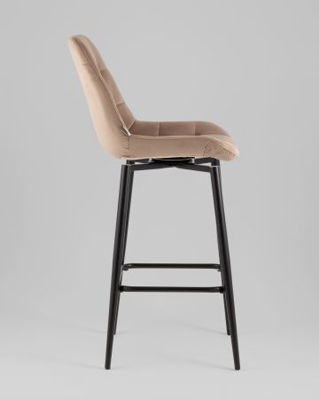 Стул барный Флекс с поворотным механизмом велюр капучино