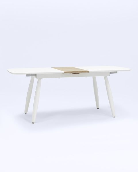 Стол обеденный Чикаго раскладной 160-200*90 белый