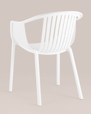 Стул с подлокотниками Kolstad пластик белый