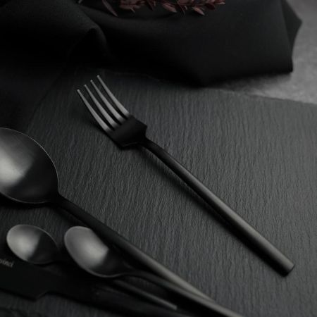 Вилка столовая 19 см матовая черный цвет Black Sapporo PVD P.L. - Davinci [12]