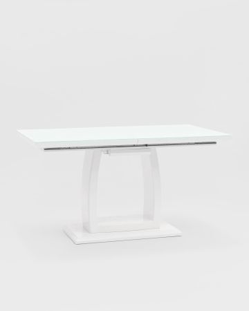 Стол обеденный Орлеан раскладной 140-170*80 глянцевый белый