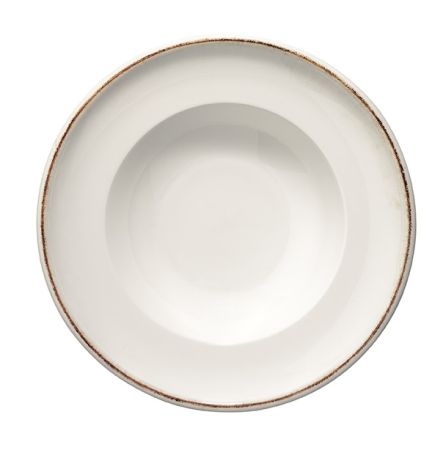 Тарелка d=240 мм. глубокая 400 мл. h=52 мм. Ретро коричневый край, форма Гурмэ Bonna/1/6/432/ ВДОХНОВЕНИЕ