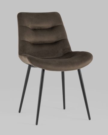 Стул Остин велюр тёмно-коричневый
