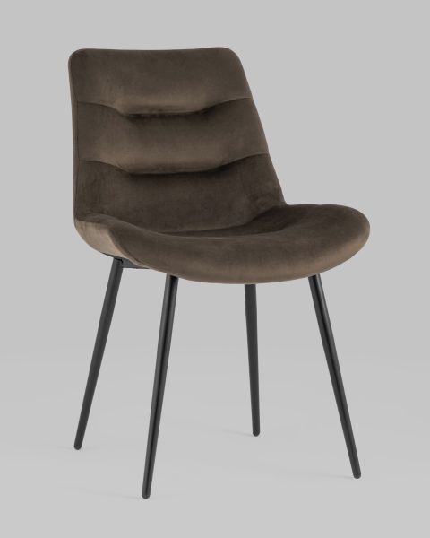 Стул Остин велюр тёмно-коричневый