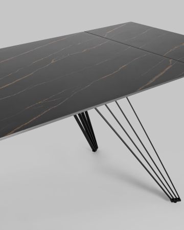 Стол обеденный Пандора раскладной 160-240*90 керамика темная