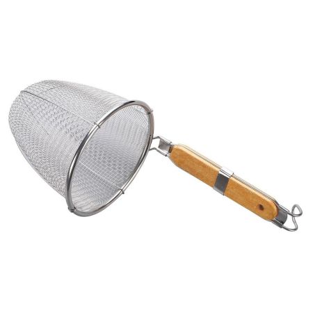 Сито 14,7 см стрейнер дуршлаг для лапши h14,5 см l 36,5 см  нерж. с дерев. ручкой P.L. Proff Cuisine