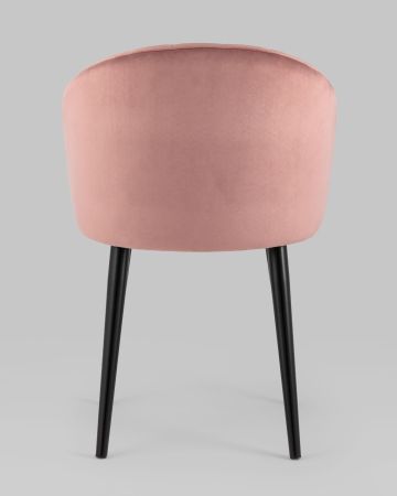 Стул с подлокотниками Брюссель велюр пыльно-розовый