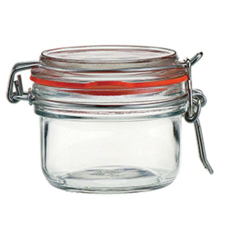 Банка для подачи и хранения 125 мл стекло с крышкой и бугельным замком 8,5*8,5*6,5 см P.L. - BarWare