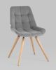 Стул Флекс на деревянных ножках велюр велютто серый