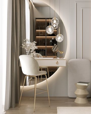 Стул барный Beetle со спинкой бежевый