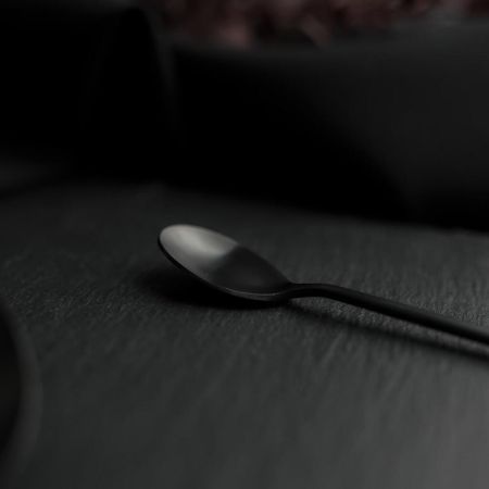 Ложка кофейная 11,5 см матовая черный цвет Black Sapporo PVD P.L. - Davinci [12]