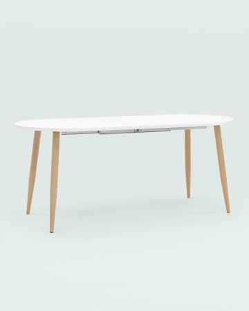 Стол обеденный Берген раскладной 120-180*80 белый