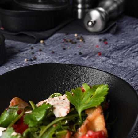 Салатник 450 мл 19*14,5 см h6,4 см Wave Up Smooth Black Raw Stellar P.L. Proff Cuisine [6]