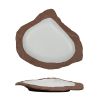 Блюдо для подачи 29*25 cм h3 cм 200 мл Crush White Matt New Brown Taiga P.L. [1]