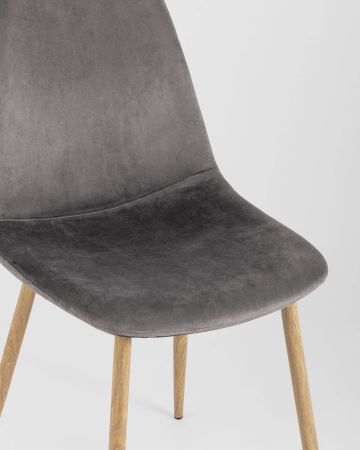 Стул Валенсия велюр серый