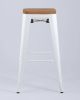 Стул барный TOLIX WOOD белый глянцевый