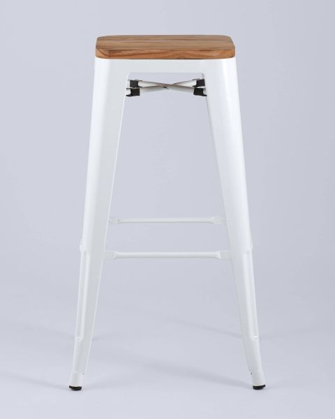 Стул барный TOLIX WOOD белый глянцевый