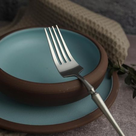 Вилка столовая 21 см матовая цвет серебро PVD 1920-Silvery P.L. [12]