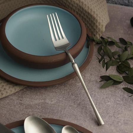 Вилка столовая 21 см матовая цвет серебро PVD 1920-Silvery P.L. [12]